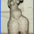 Vase sculpture design anthropomorphe (1974).